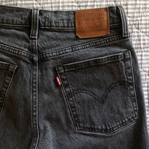 Levi’s black orange tab ‘wedgie’ mom jeans